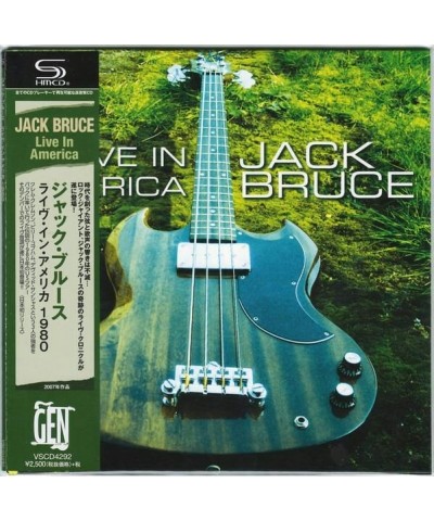 Jack Bruce LIVE IN AMERICA CD $16.56 CD