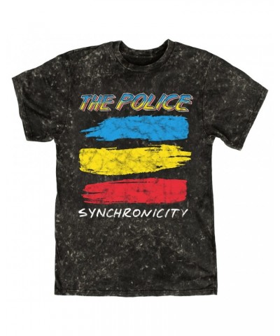 The Police T-shirt | Synchronicity Album Image Remix Distressed Mineral Wash Shirt $10.18 Shirts