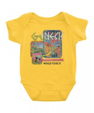 Genesis Baby Short Sleeve Bodysuit | And Then There Were Three '78 World Tour Distressed Bodysuit $8.78 Kids