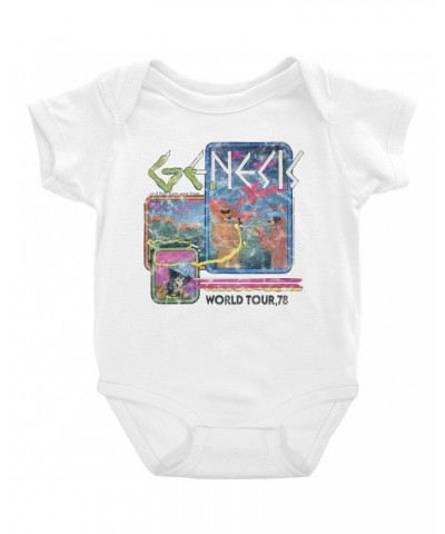 Genesis Baby Short Sleeve Bodysuit | And Then There Were Three '78 World Tour Distressed Bodysuit $8.78 Kids