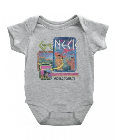 Genesis Baby Short Sleeve Bodysuit | And Then There Were Three '78 World Tour Distressed Bodysuit $8.78 Kids