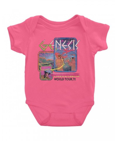 Genesis Baby Short Sleeve Bodysuit | And Then There Were Three '78 World Tour Distressed Bodysuit $8.78 Kids