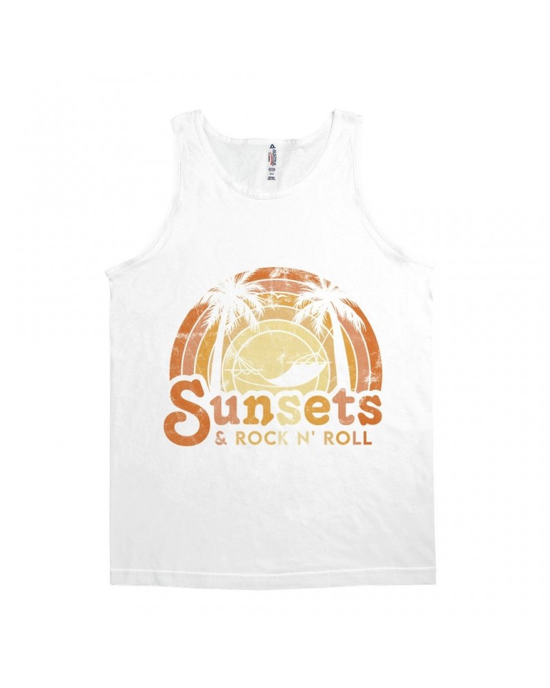 Music Life - Rock N’ Roll Music Life Unisex Tank Top | Sunsets & Rock n’ Roll Distressed Music Life Shirt $11.23 Shirts