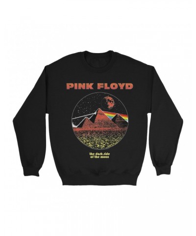 Pink Floyd Sweatshirt | Vintage Pyramids Red Tint Image Sweatshirt $16.78 Sweatshirts