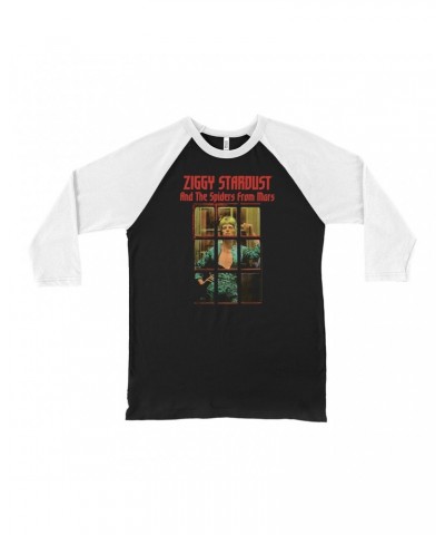 David Bowie 3/4 Sleeve Baseball Tee | Ziggy Stardust And The Spiders From Mars Photo Shirt $9.28 Shirts