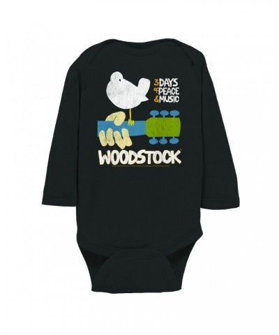 Woodstock Long Sleeve Bodysuit | 3 Days Of Peace And Music Bodysuit $10.38 Shirts