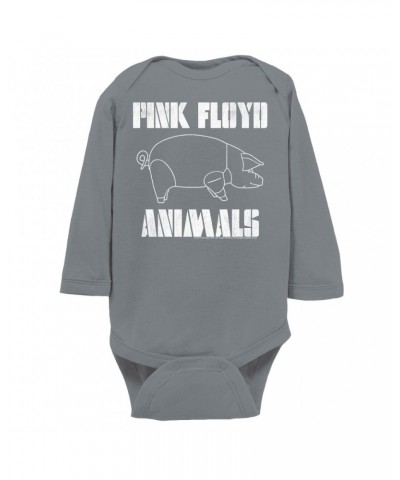 Pink Floyd Long Sleeve Bodysuit | David Gilmour's Animals Concert Design Bodysuit $8.30 Shirts