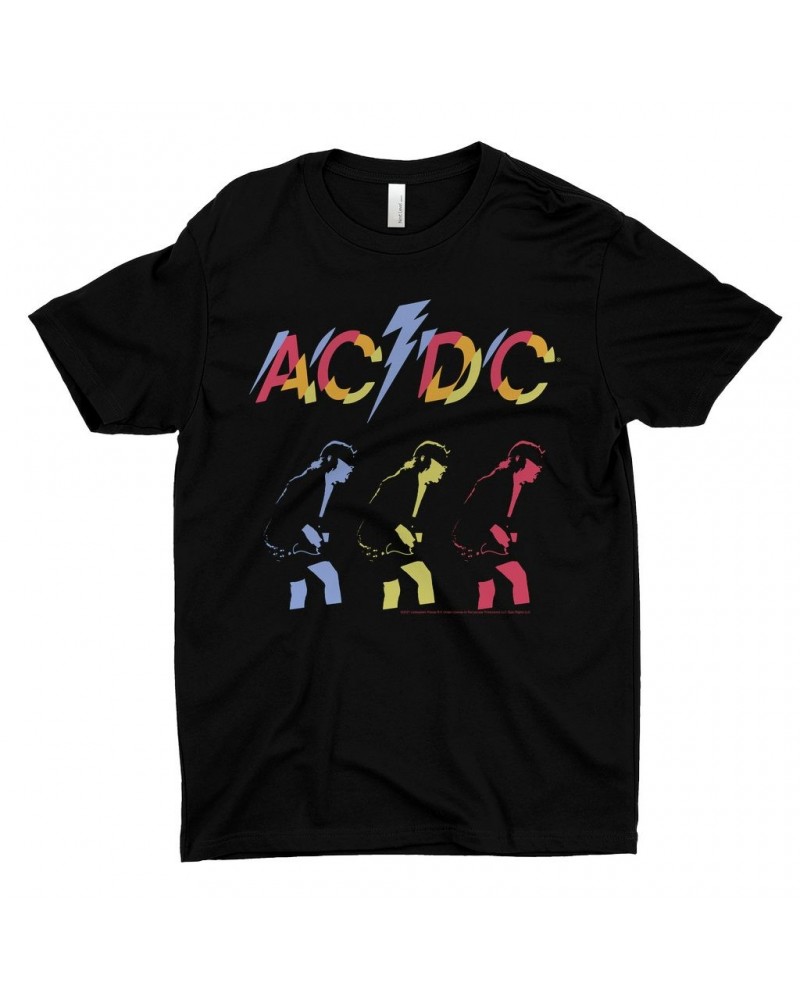 AC/DC T-Shirt | Angus Young Triple Color Concert Image Shirt $7.73 Shirts