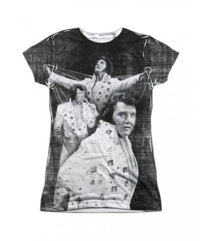 Elvis Presley Junior's T Shirt | LEGENDARY PERFORMANCE Sublimated Tee $9.12 Shirts