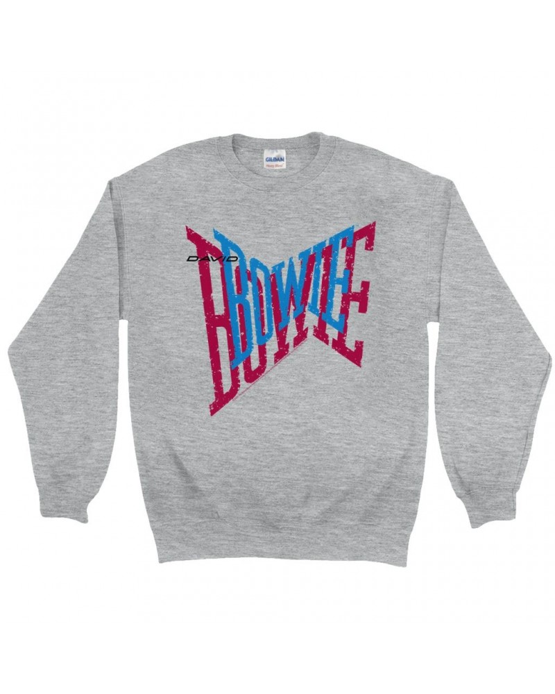 David Bowie Sweatshirt | Double Logo Sweatshirt $16.78 Sweatshirts