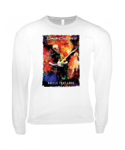 David Gilmour Long Sleeve Shirt | Rattle That Lock Album Poster Shirt $9.28 Shirts