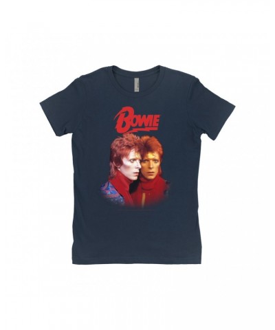 David Bowie Ladies' Boyfriend T-Shirt | Bowie New York City Shirt $12.23 Shirts