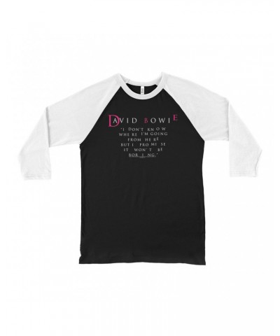 David Bowie 3/4 Sleeve Baseball Tee | Where I Am Going Quote Shirt $12.58 Shirts