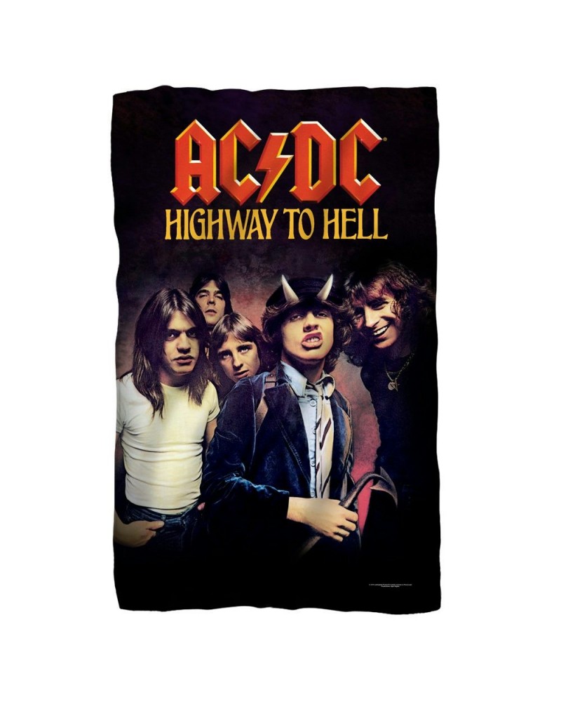 AC/DC Highway-Fleece Blanket - White [36 X 58] $16.40 Blankets