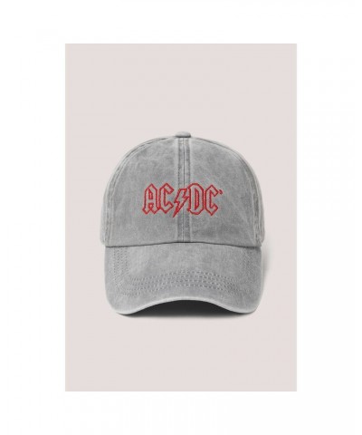 AC/DC Embroidered Pigment Wash Baseball Cap Grey $7.20 Hats