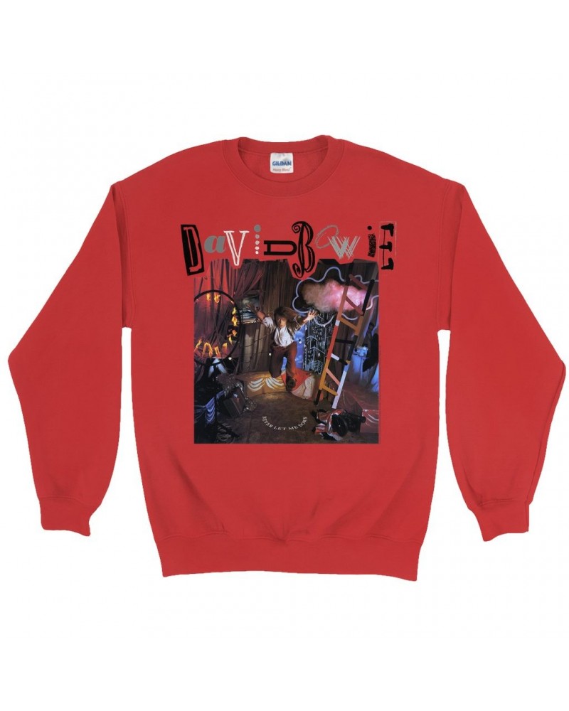 David Bowie Sweatshirt | Never Let Me Down Album Cover Sweatshirt $13.63 Sweatshirts