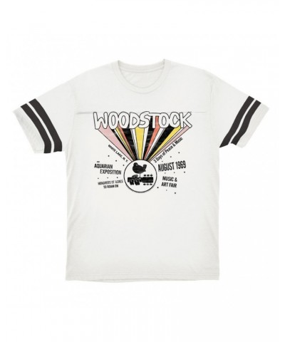 Woodstock T-Shirt | An Aquarian Exposition Football Shirt $15.49 Shirts