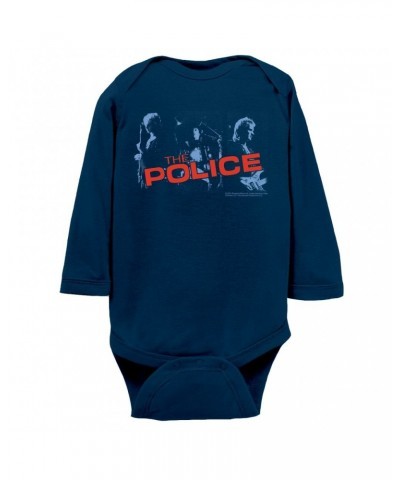 The Police Long Sleeve Bodysuit | Band Photo And Logo Red Bodysuit $7.79 Shirts