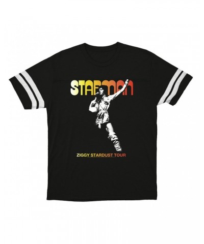 David Bowie T-Shirt | Starman Ombre Football Shirt $16.15 Shirts