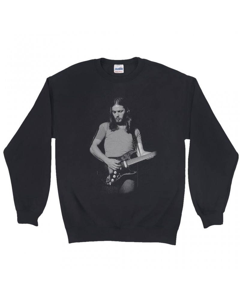 David Gilmour Sweatshirt | The Early Years Playing Guitar Sweatshirt $10.83 Sweatshirts