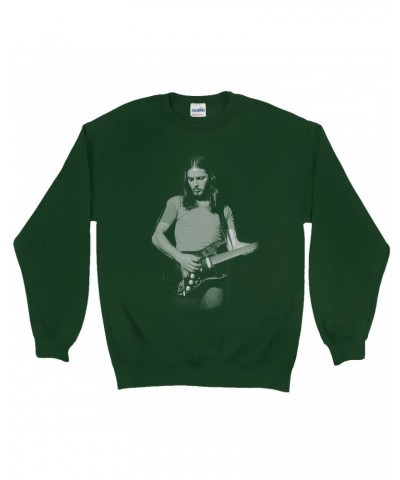 David Gilmour Sweatshirt | The Early Years Playing Guitar Sweatshirt $10.83 Sweatshirts