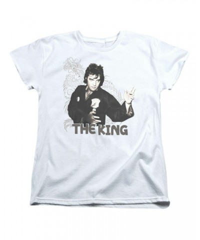 Elvis Presley Women's Shirt | FIGHTING KING Ladies Tee $6.66 Shirts