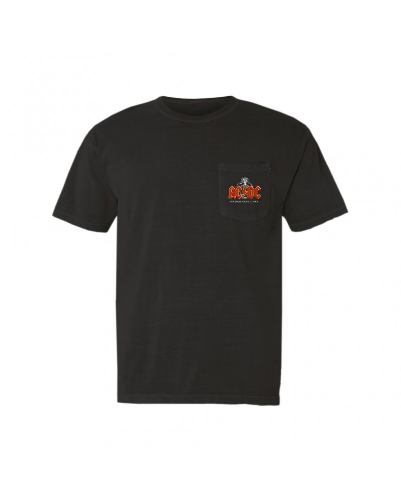 AC/DC T-Shirt | For Those About To Rock Cannon Shot Distressed Pocket T-shirt $8.99 Shirts