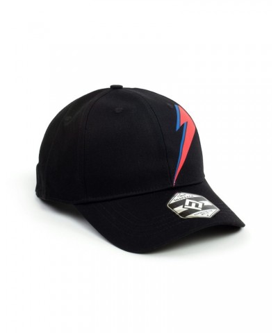 David Bowie Red & Blue Bowie Bolt Black Snapback Hat $7.35 Hats