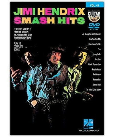 Jimi Hendrix SMASH HITS GUITAR PLAY ALONG 41 DVD $5.27 Videos