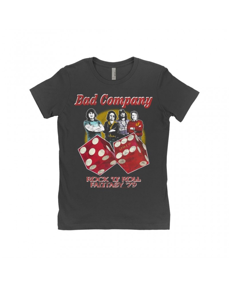 Bad Company Ladies' Boyfriend T-Shirt | 79 Rock N' Roll Fantasy Retro Distressed Shirt $10.73 Shirts