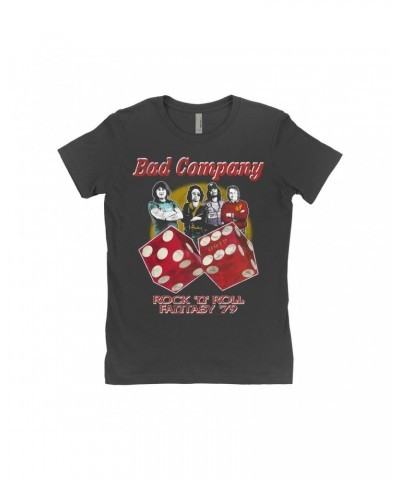 Bad Company Ladies' Boyfriend T-Shirt | 79 Rock N' Roll Fantasy Retro Distressed Shirt $10.73 Shirts