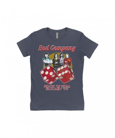 Bad Company Ladies' Boyfriend T-Shirt | 79 Rock N' Roll Fantasy Retro Distressed Shirt $10.73 Shirts