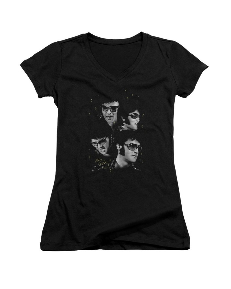 Elvis Presley Junior's V-Neck Shirt | FACES Junior's Tee $6.84 Shirts