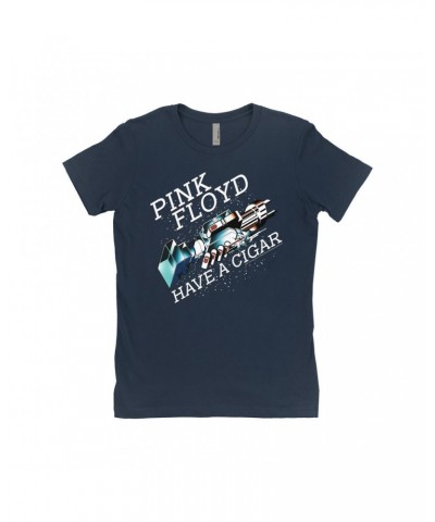 Pink Floyd Ladies' Boyfriend T-Shirt | Have A Cigar Color Album Art Design Shirt $12.23 Shirts