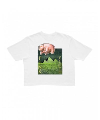 Pink Floyd Ladies' Crop Tee | Animals Meets The Pyramids Distressed Crop T-shirt $11.32 Shirts