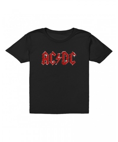 AC/DC Kids T-Shirt | Sparkle Red Logo Distressed Kids T-Shirt $10.73 Kids