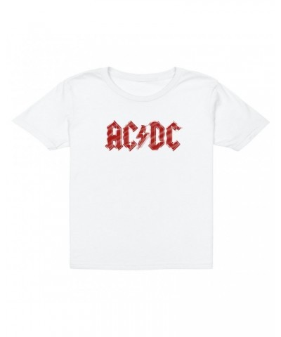 AC/DC Kids T-Shirt | Sparkle Red Logo Distressed Kids T-Shirt $10.73 Kids