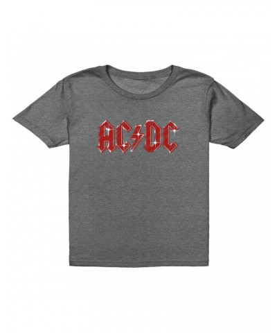 AC/DC Kids T-Shirt | Sparkle Red Logo Distressed Kids T-Shirt $10.73 Kids