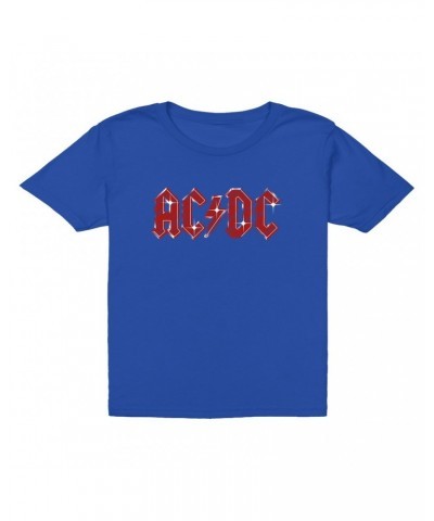 AC/DC Kids T-Shirt | Sparkle Red Logo Distressed Kids T-Shirt $10.73 Kids