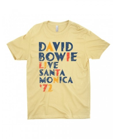 David Bowie T-Shirt | LIVE In Santa Monica 1972 Distressed Shirt $10.23 Shirts