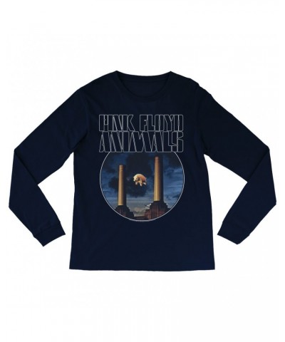 Pink Floyd Long Sleeve Shirt | Animals Album Blue Image Shirt $9.58 Shirts