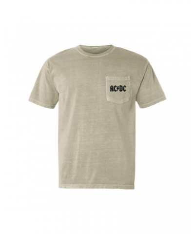 AC/DC T-Shirt | Crocodile Texture Logo Pocket T-shirt $12.88 Shirts