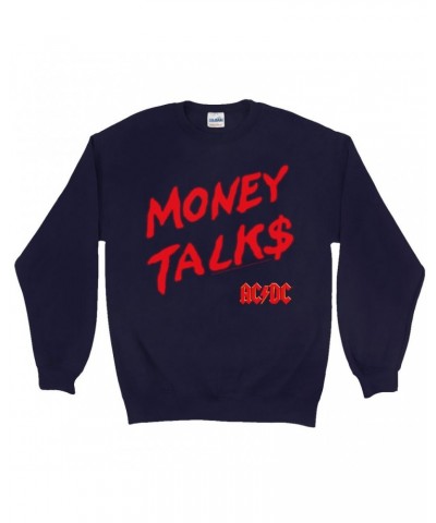 AC/DC Sweatshirt | Money Talks Spray Paint Image Sweatshirt $11.88 Sweatshirts