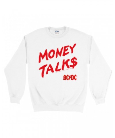 AC/DC Sweatshirt | Money Talks Spray Paint Image Sweatshirt $11.88 Sweatshirts