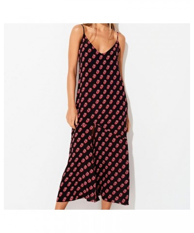 The Rolling Stones Triya x Stones Tongue Print Silk Dress $274.00 Dresses